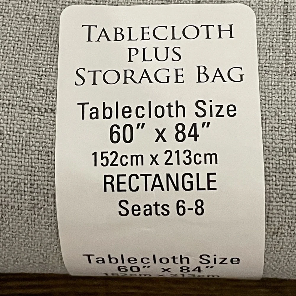NEW Lenox French Perle Tablecloth with Storage Bag 60